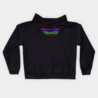 Rainbow Minimal Lips Line Kids Hoodie